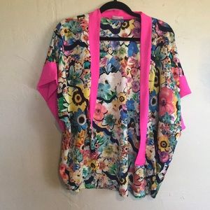 Bright flower cover up